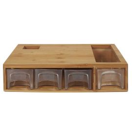 Bamboo Cutting Board With 4 Drawers 1L Kd3360