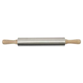 Rolling Pin - Wood And Stainless Steel Kp5637