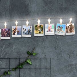 Led Photo Garland With 12 Clips 195Cm La9903
