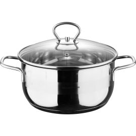 CASSEROLE WITH LID Ø20X10CM 2.5L S/S INDUCTION (MH-1011)