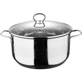 CASSEROLE WITH LID Ø28X14CM S/S INDUCTION  (MH-1013)