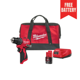 Milwaukee M12™ compact brushless drill driver M12BLDDRC-201B + Free 1x M12 2Ah battery