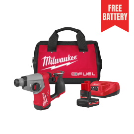 Milwaukee M12 FUEL™ compact 16 mm SDS-plus hammer M12FHAC16-501B + Free 1x M12 5Ah battery