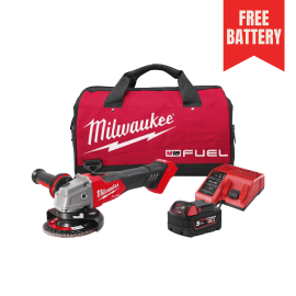 Milwaukee M18 FUEL™ 125 mm Angle Grinder with Slide Switch M18FSAG125X-501B + Free 1x M18 5Ah battery