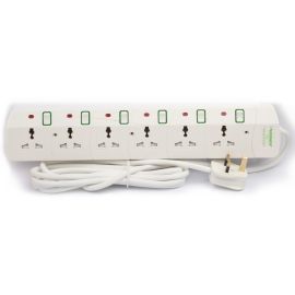 Terminator 6 Way Universal Power Extension Socket 13A 5M TPB 6G-5M