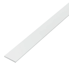 Alberts Eco Flat Bar,Pvc,White,30X3/2M 479589