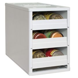YouCopia Ministack 12-Bottle Spice and Vitamin Organizer White