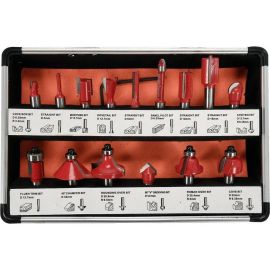 Yato Router Bit Set 8mm Shank 15 Pcs YT-68002