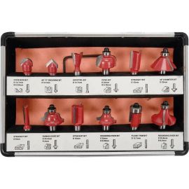 Yato Router Bit Set 8mm Shank 12 Pcs YT-68005