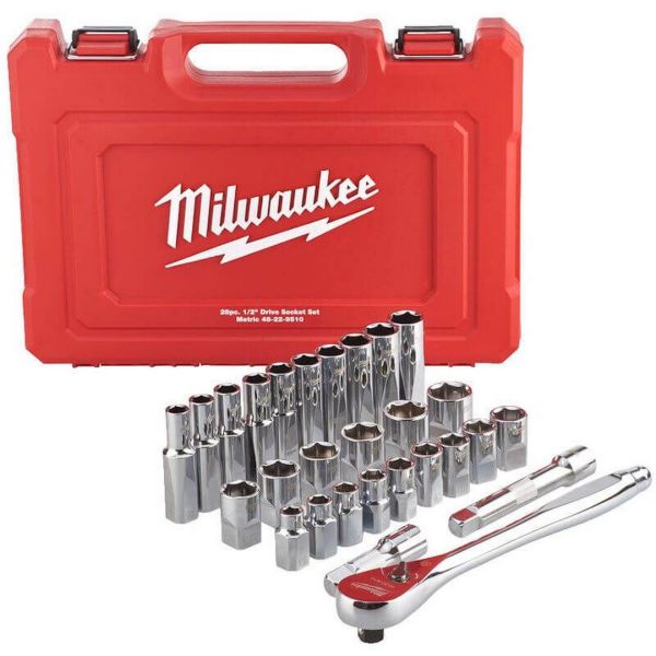 Speedex Tools - Milwaukee ½″ Ratchet + Socket Set Metric 28pcs ...